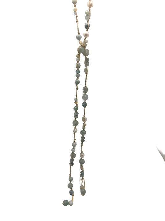 Carola Lariat - aquamarine