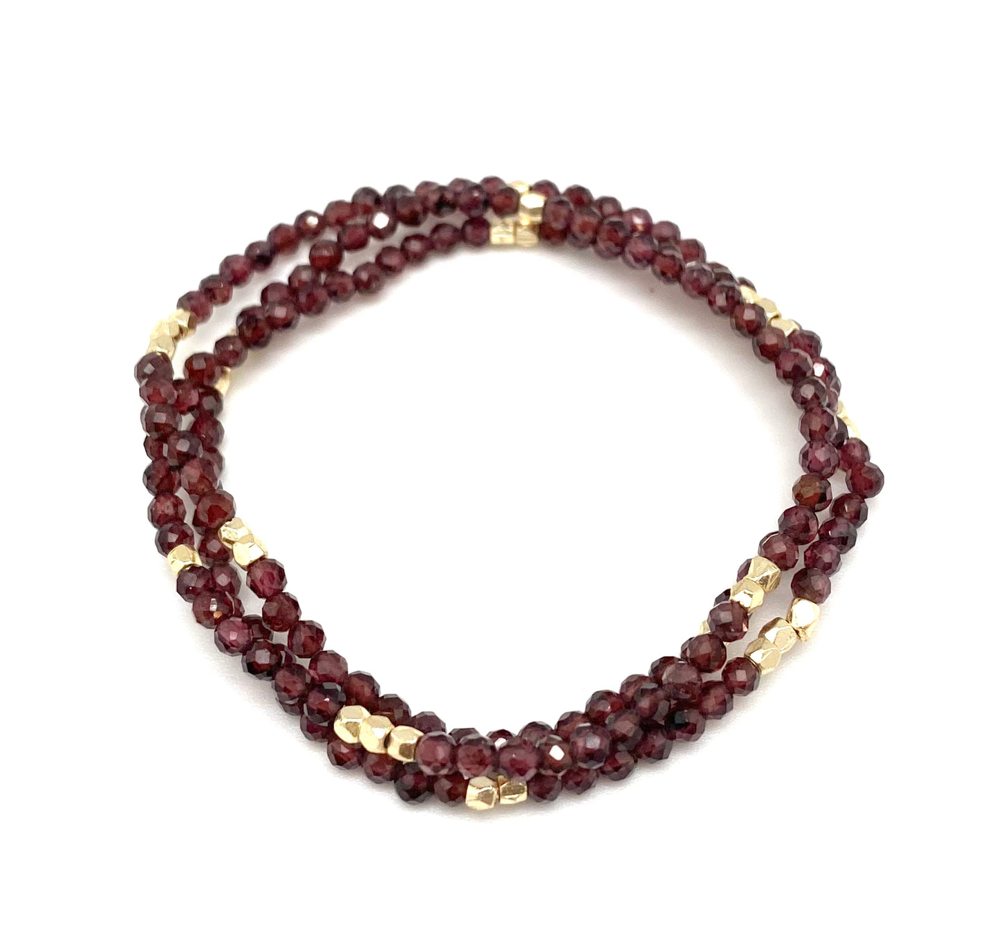 Sigrid beaded bracelet- garnet