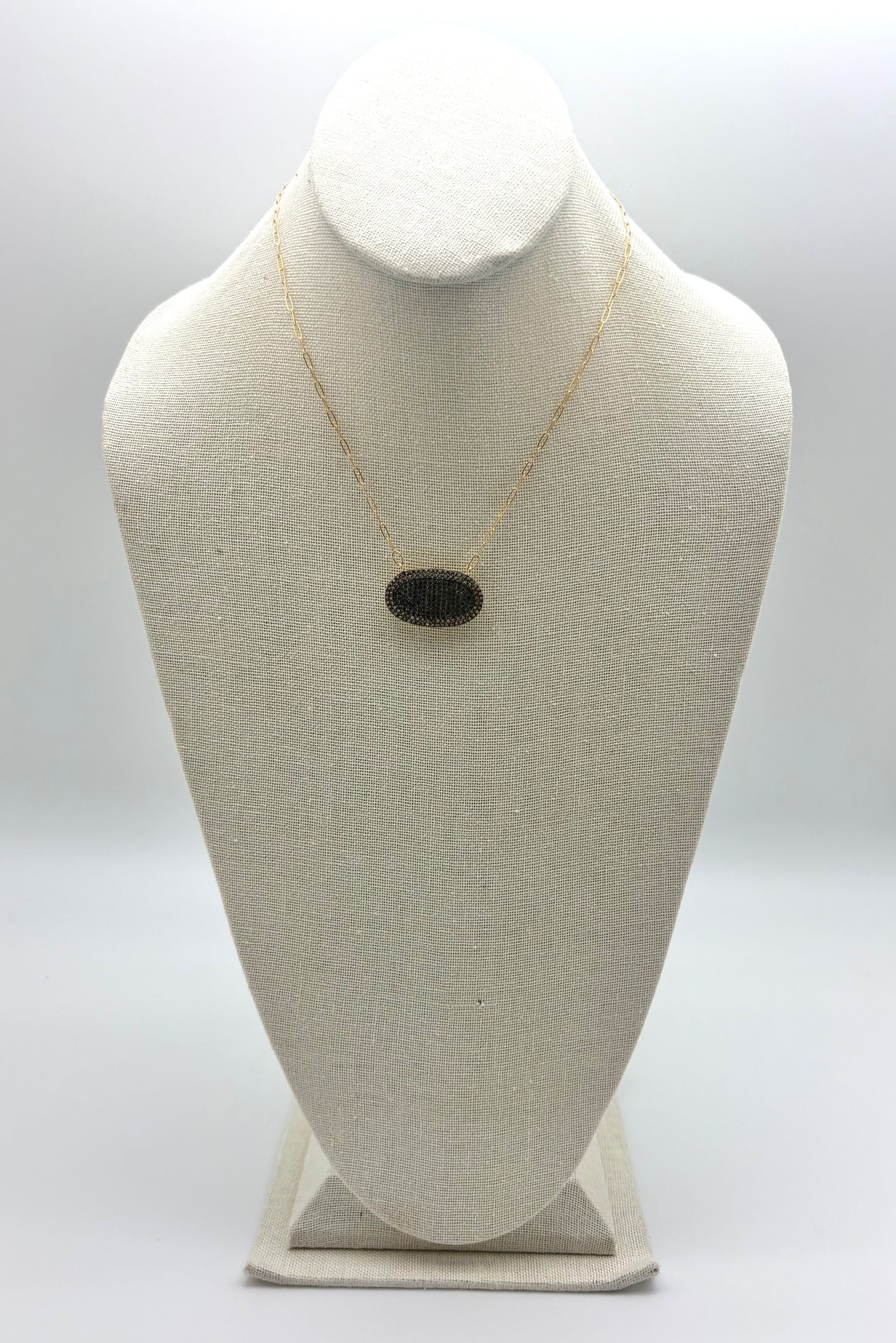 Diamond sapphire necklace,  small