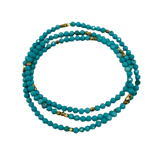 Sigrid beaded bracelet - turquoise