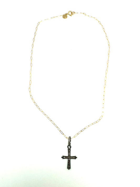 Diamond cross necklace