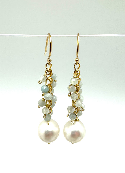 Petra earring, aquamarine