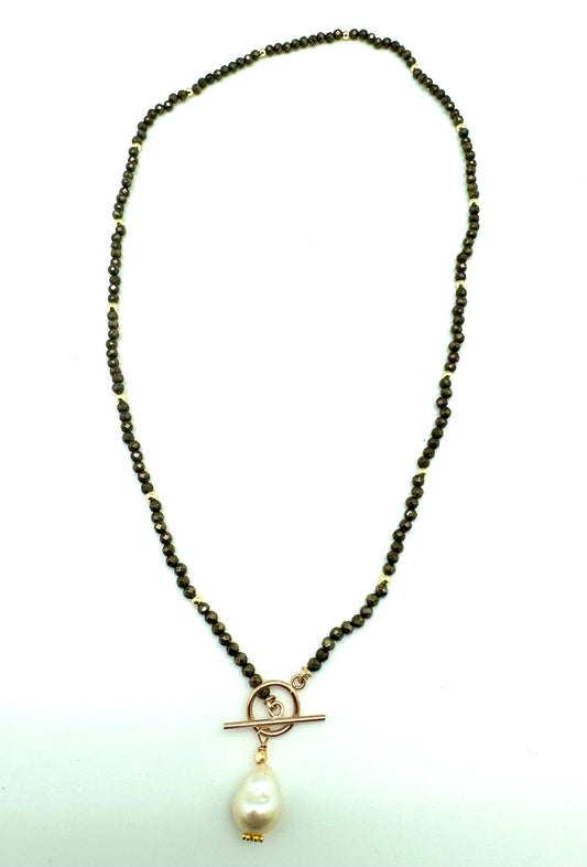 Carol Necklace gem - pyrite