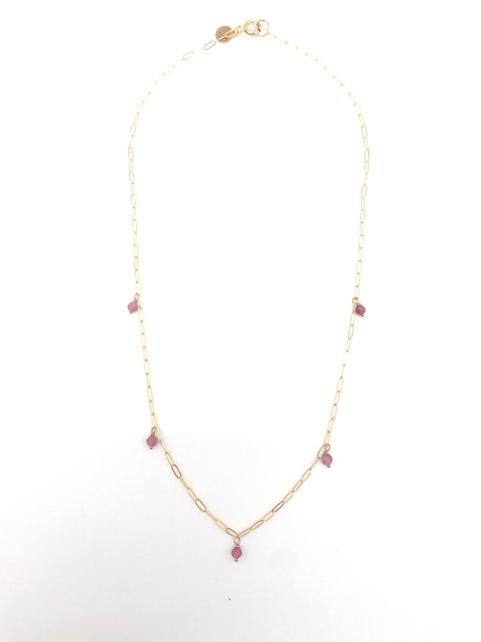 Marie gem, gold pink tourmeline