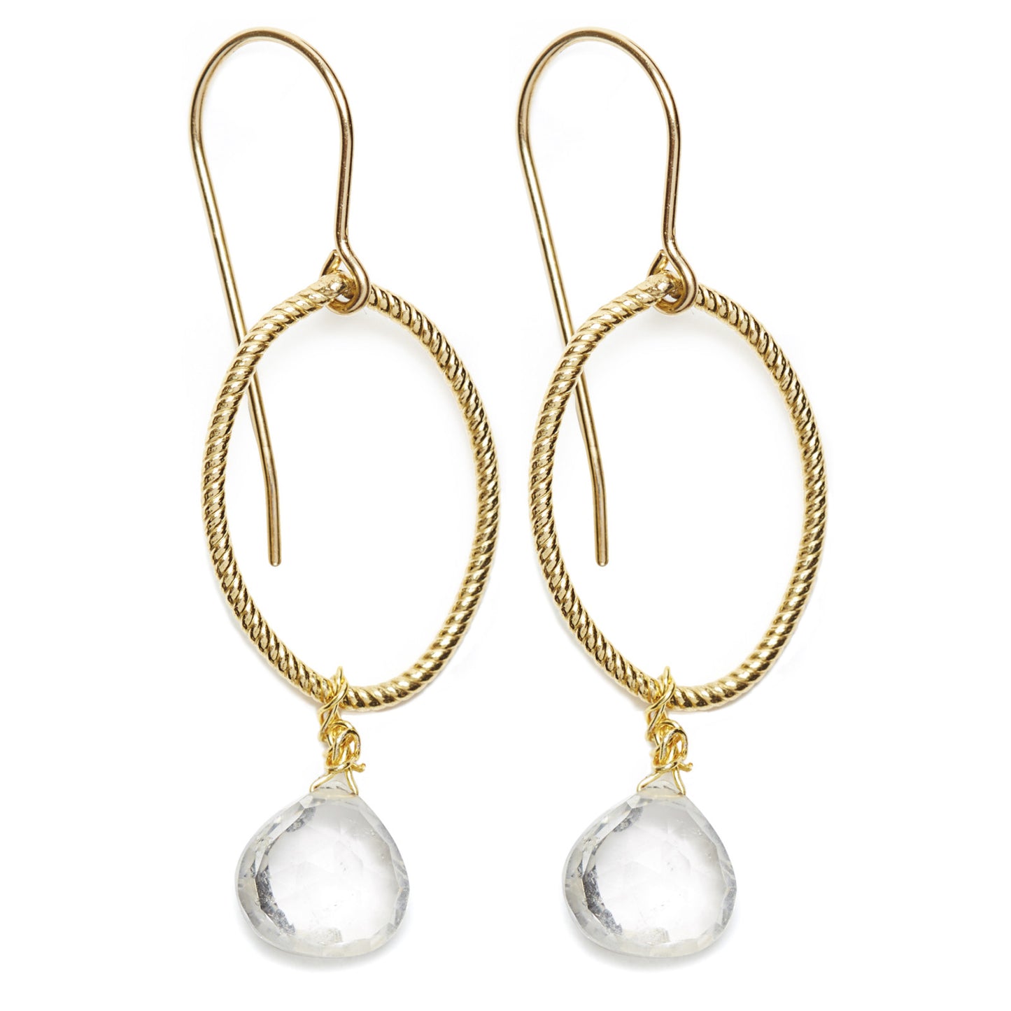 Annika earrings - gold/clear