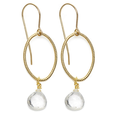 Annika earrings - gold/clear