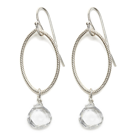 Annika Earrings - silver/clear