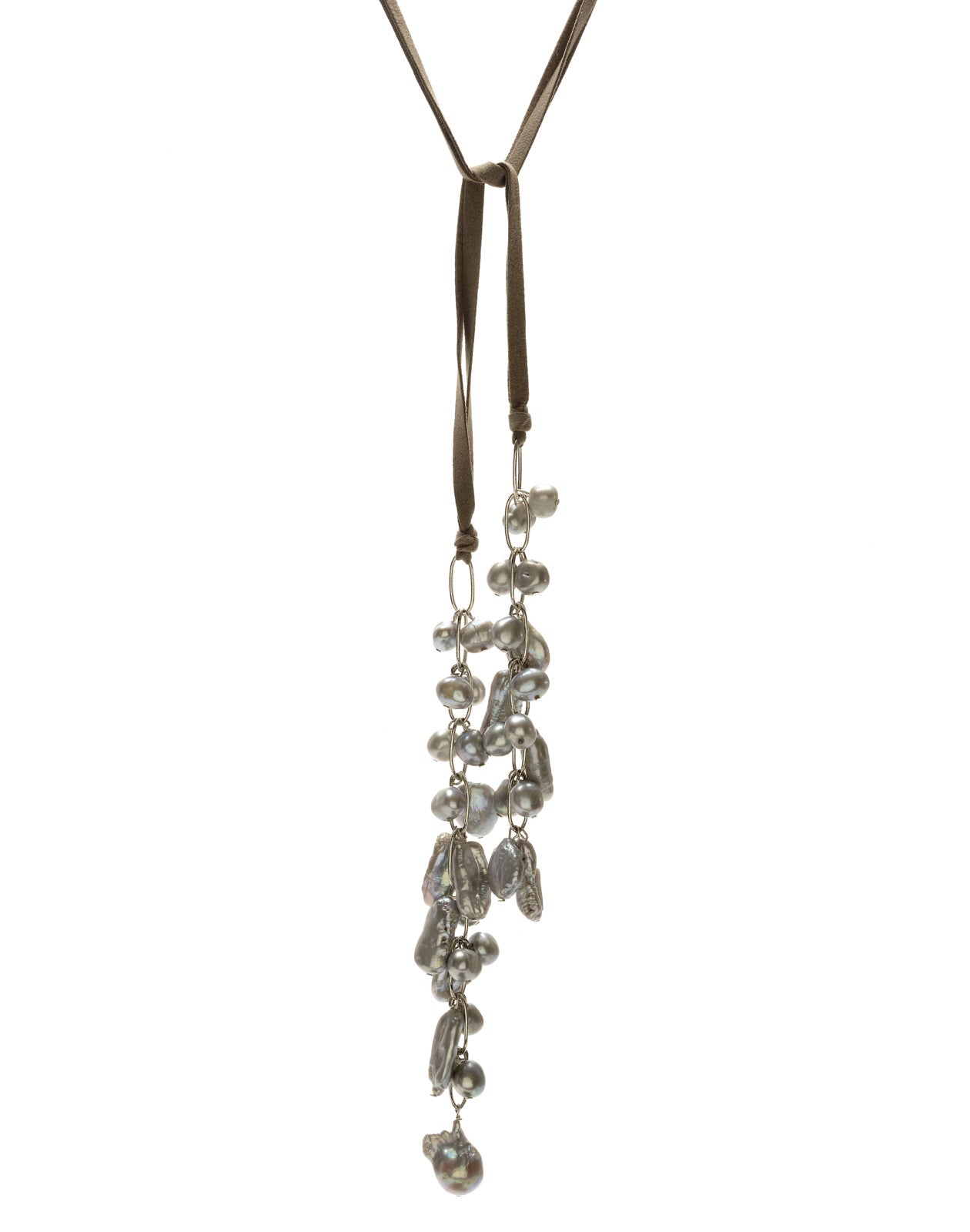 Astrid Lariat - grey/taupe