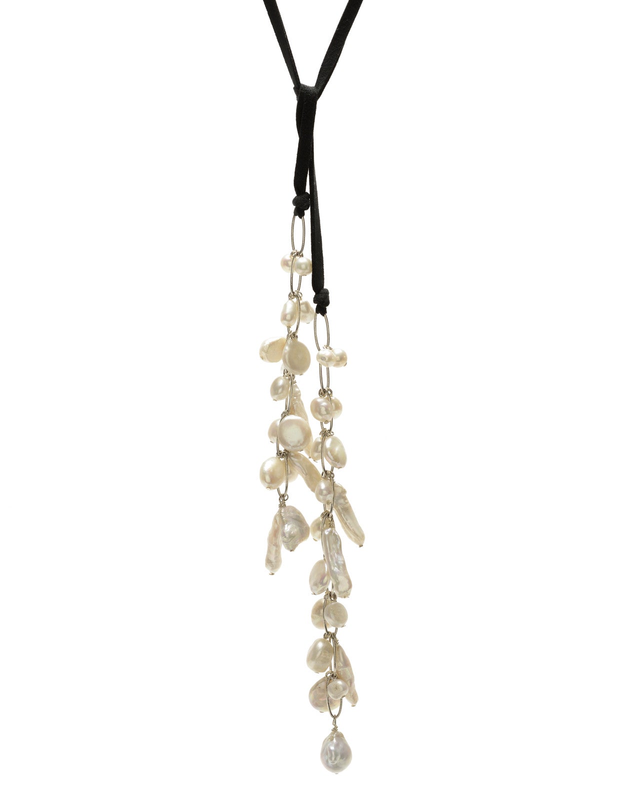 Astrid Lariat - white/black