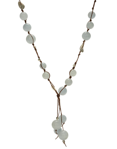 Carola Short Necklace - aquamarine