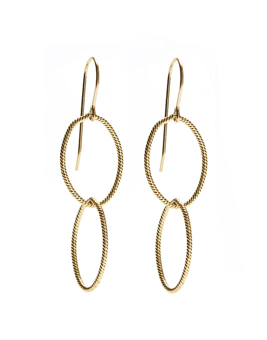 Double Earrings - gold