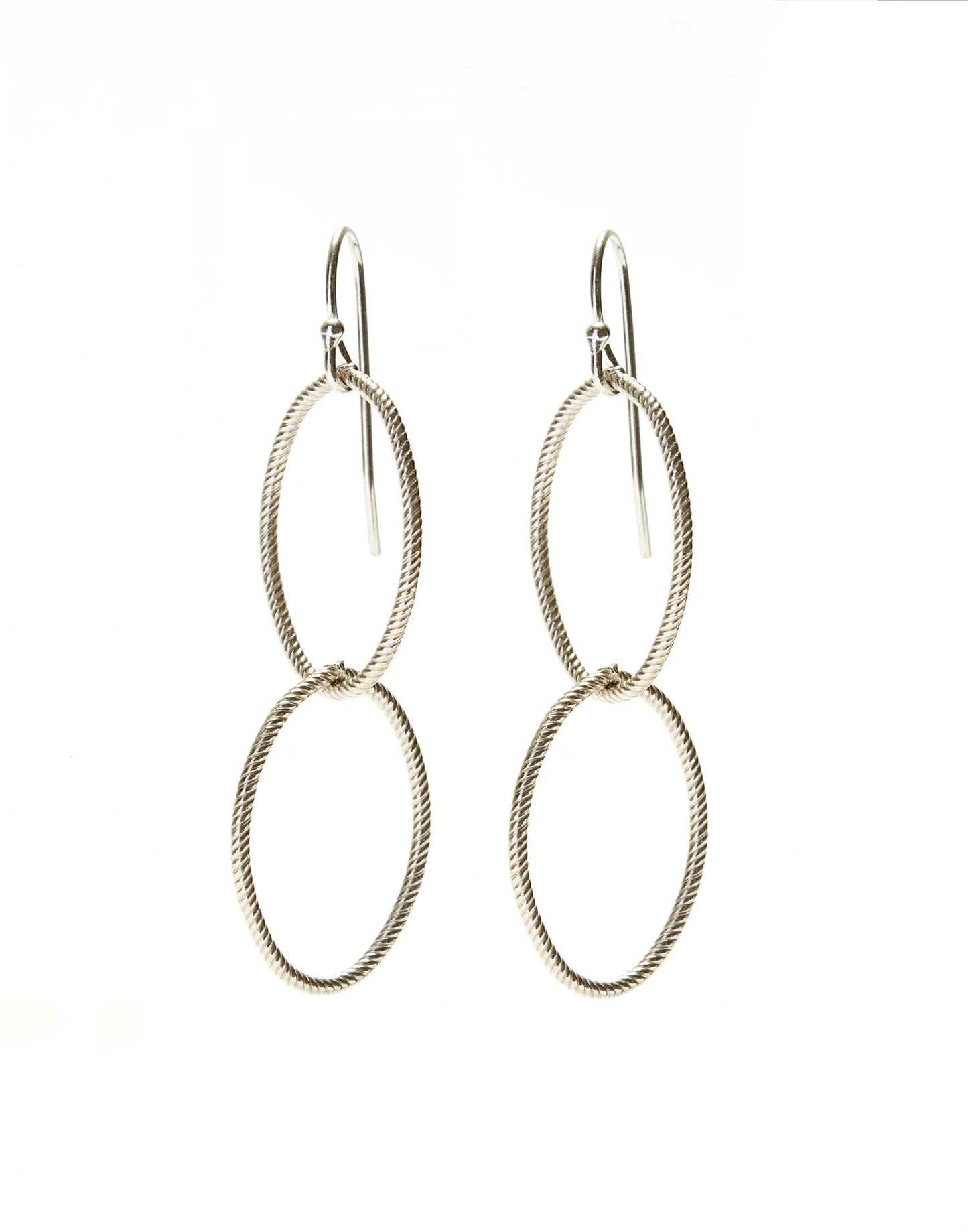 Double Earrings - silver