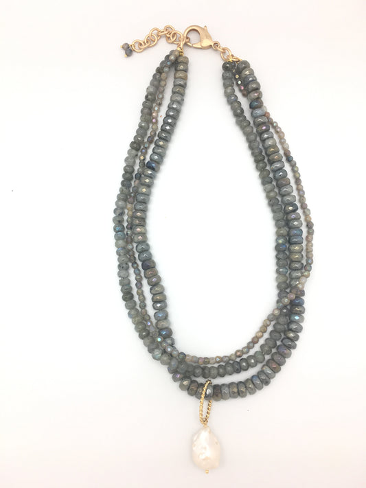 Karin necklace, labradorite