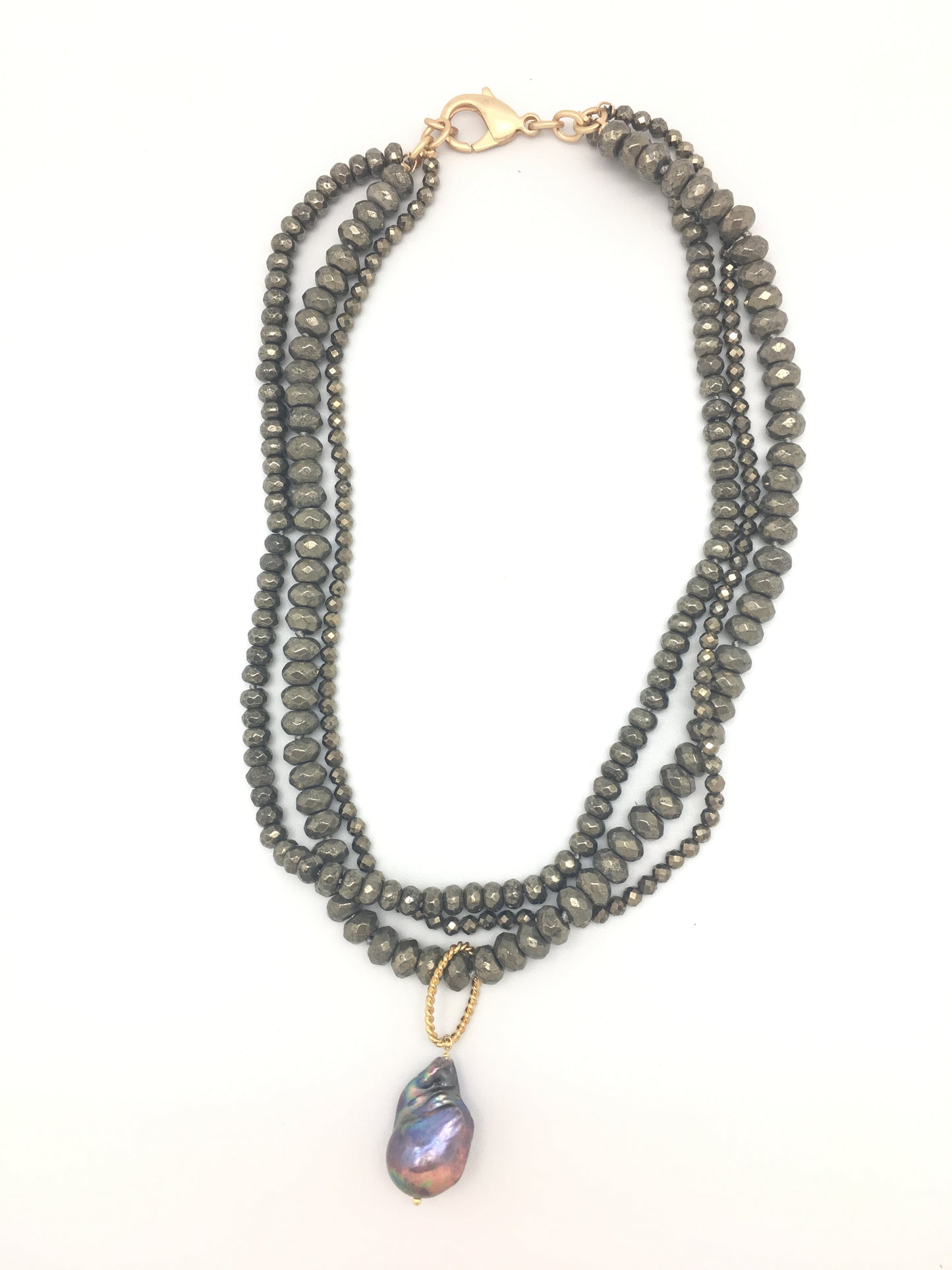 Karin necklace, pyrite