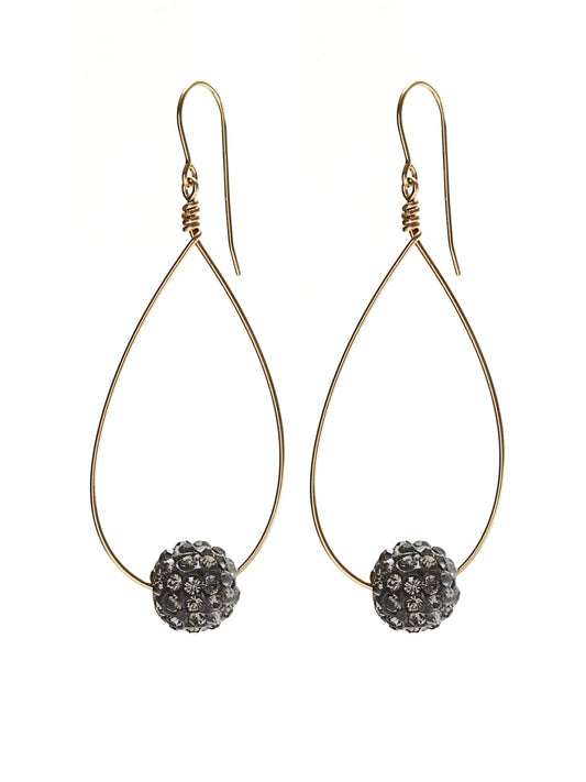 Large Oval Earrings - gold/shambala