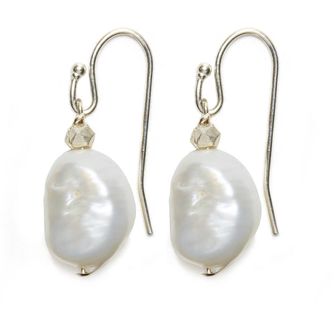 Sofie Earrings - silver/white