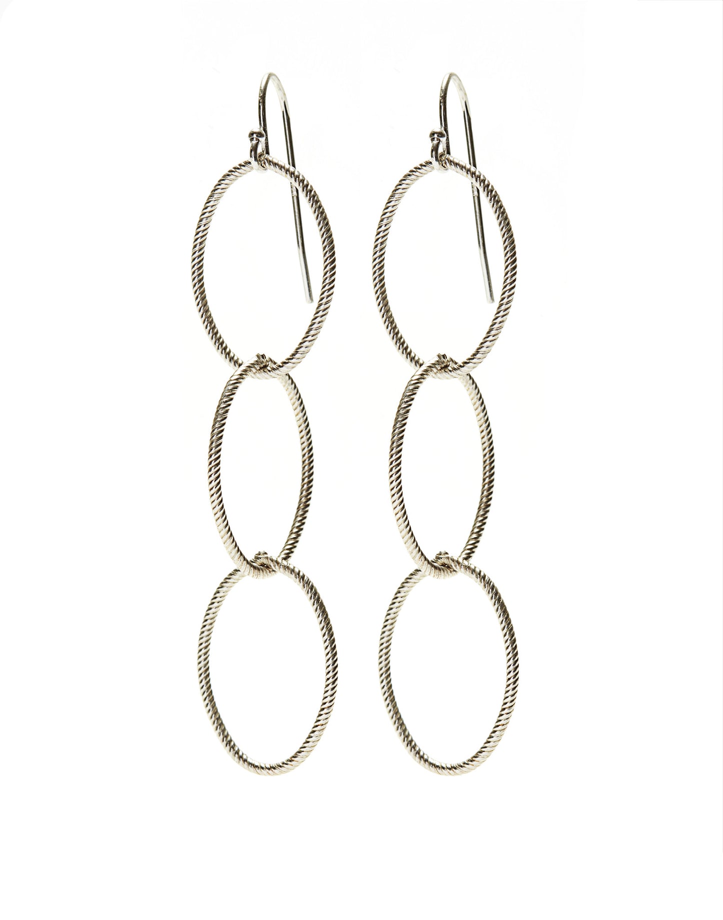 Triple Earrings - silver