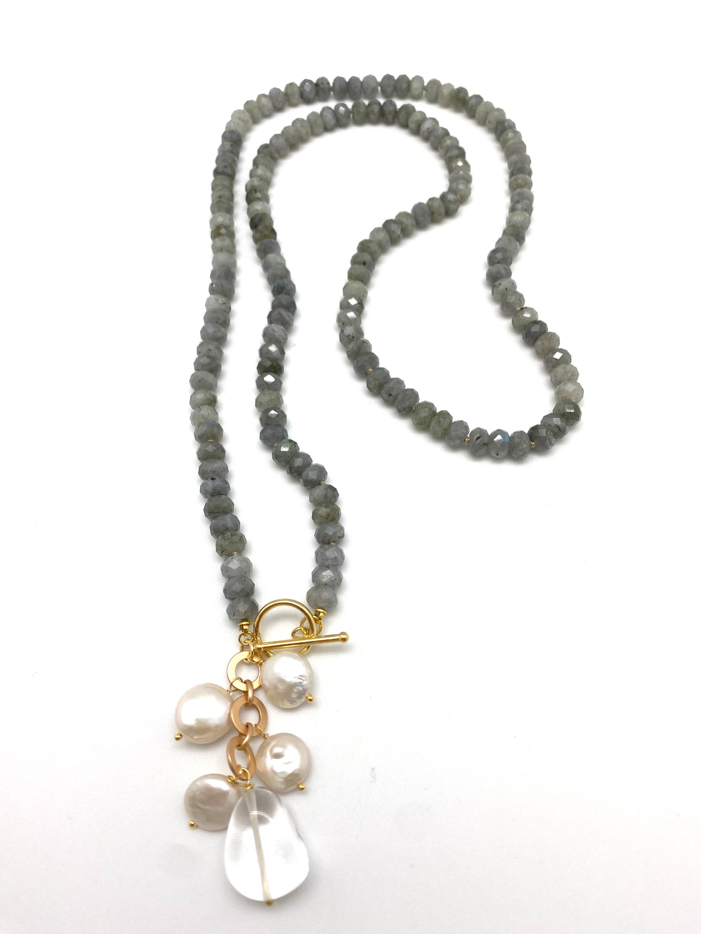 Ellinor Clasp Necklace - labradorite