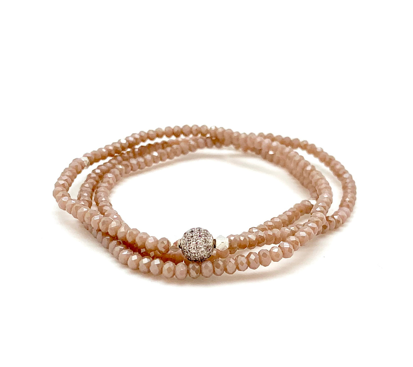 Petra triple wrap bracelet, rose