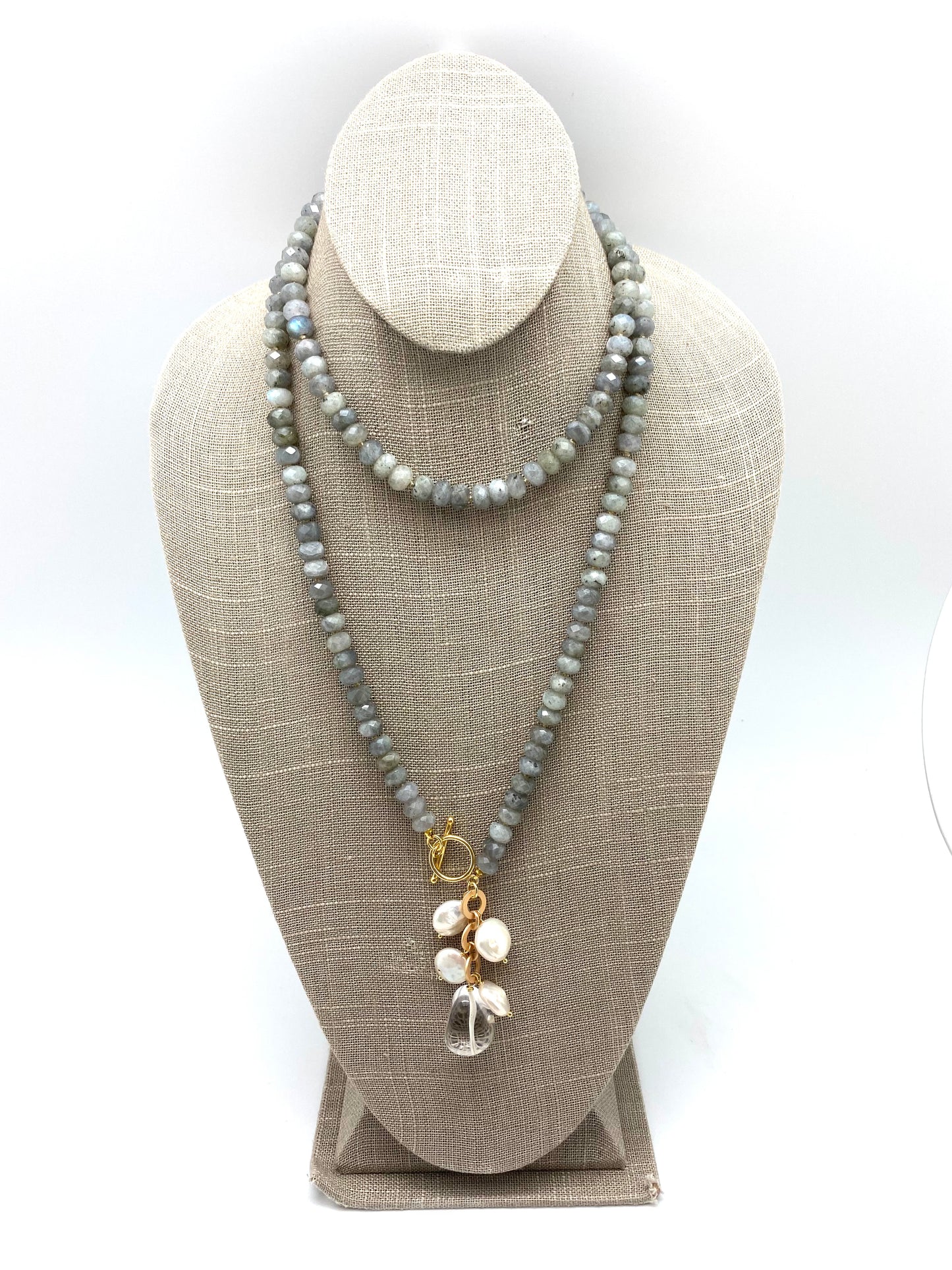 Ellinor Clasp Necklace - labradorite