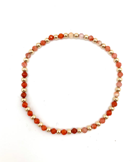 Pippi stretch bracelet - cornelian