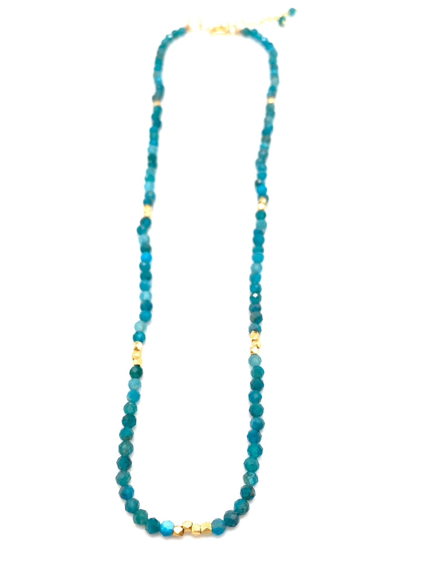 Sigrid beaded necklace - apatite