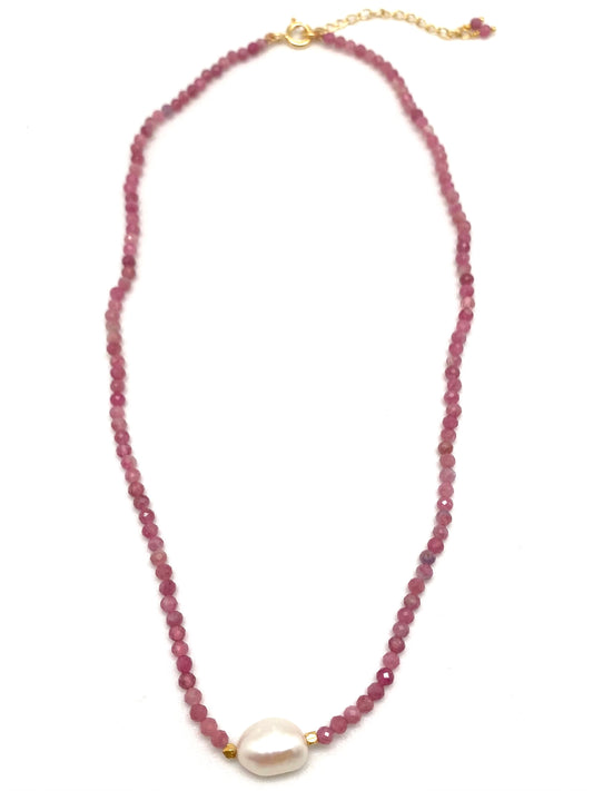 Jenny Necklace - pink tourmaline