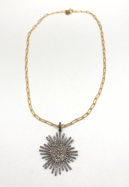 Diamond starburst necklace