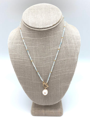 Carol Necklace gem, aquamarine