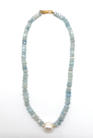Maja necklace, aquamarine