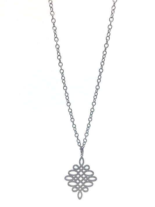 Diamond fleur necklace -