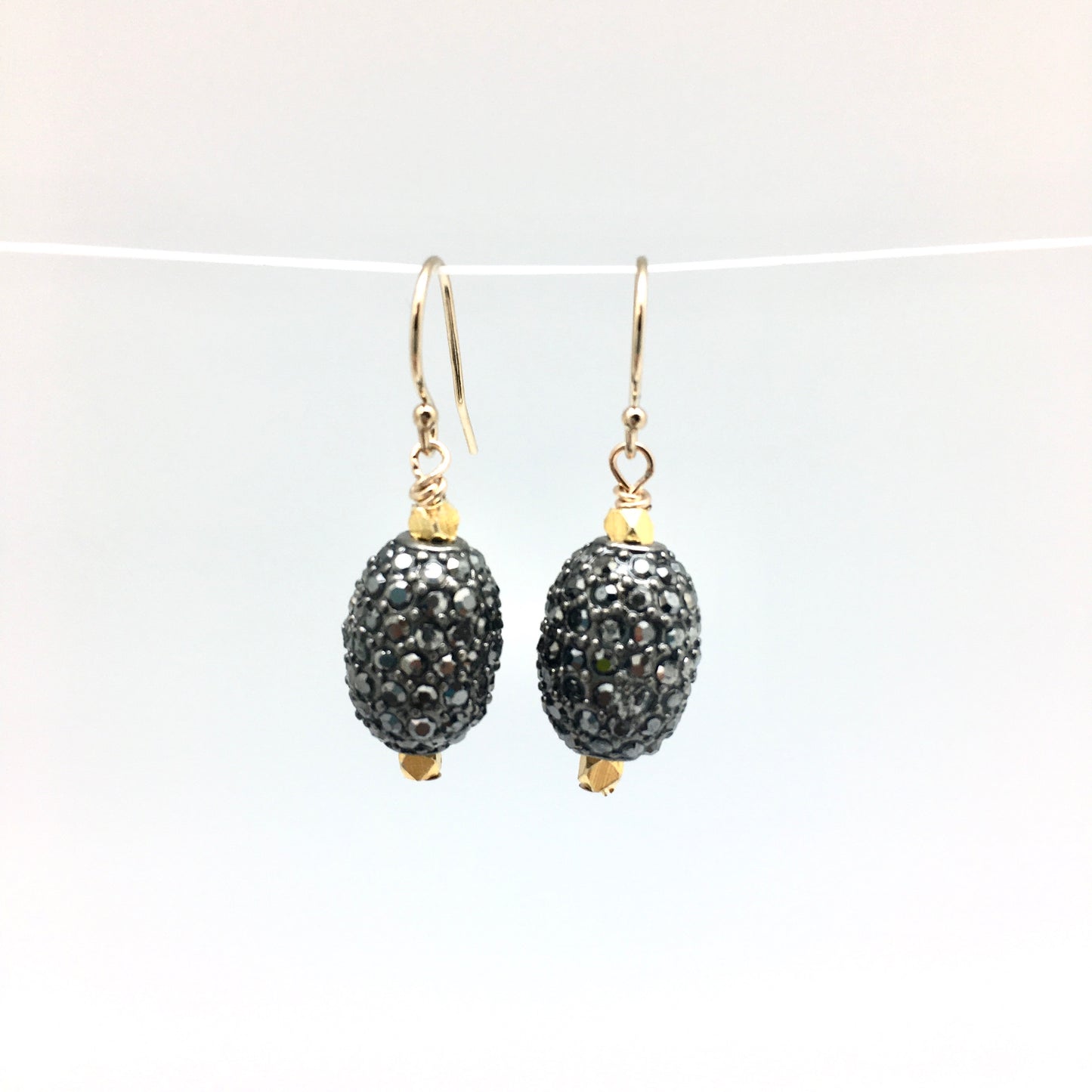 Shambala sparkle earrings - gold