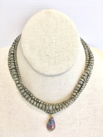 Karin necklace, pyrite