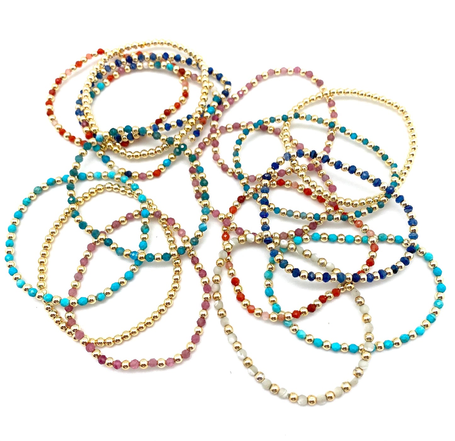 Pippi stretch bracelet - mixed gem