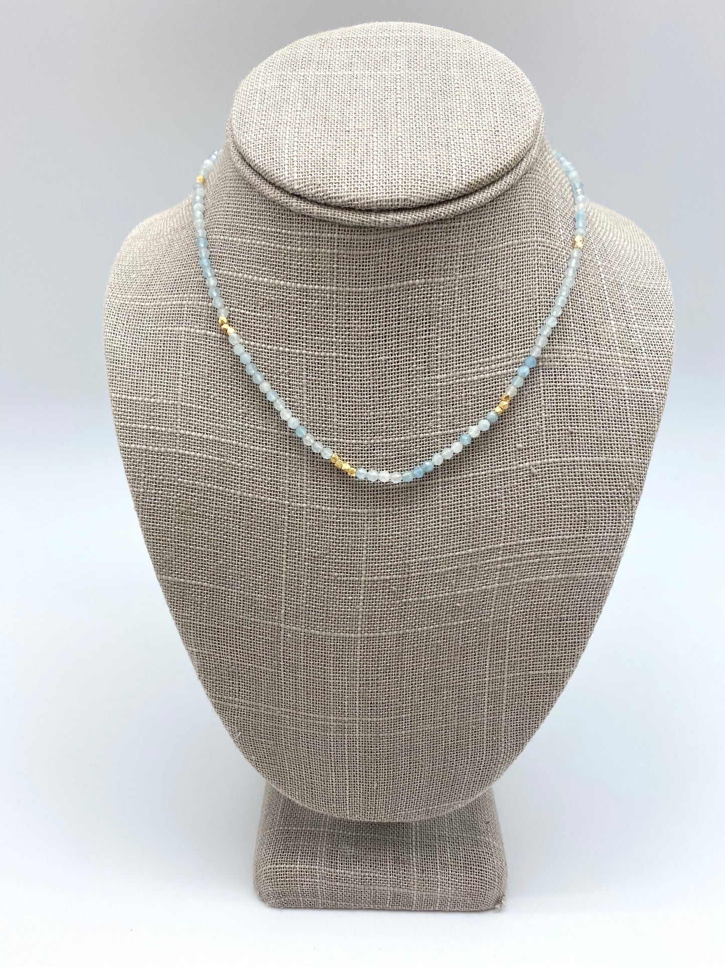 Sigrid beaded necklace - aquamarine