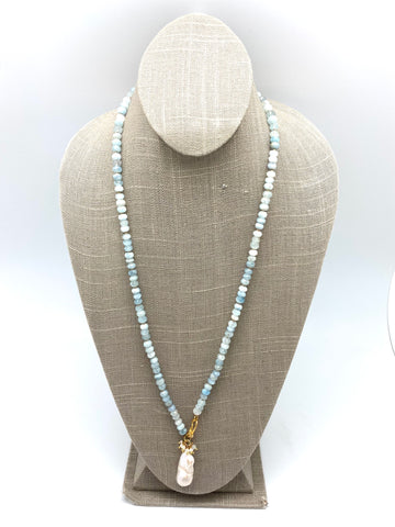 Elin necklace, aquamarine