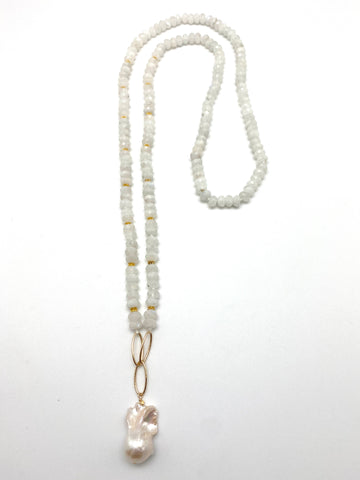 Veronica necklace - white moonstone