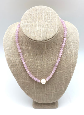 Maja necklace, purple opal