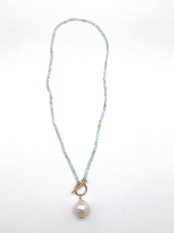 Carol Necklace gem, aquamarine