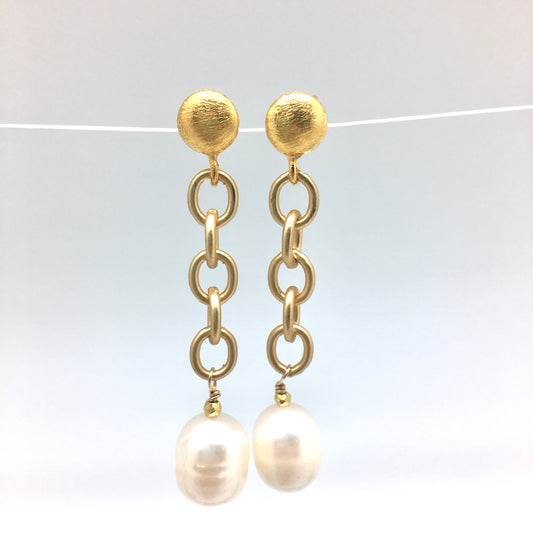 Malin earring -long gold