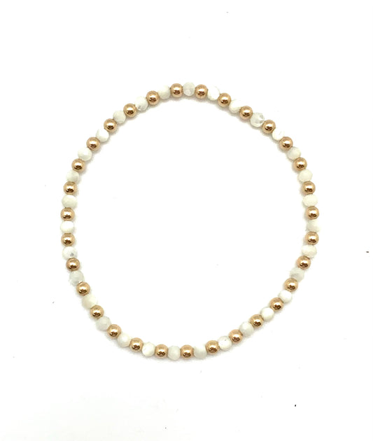 Pippi stretch bracelet - mother of pearl