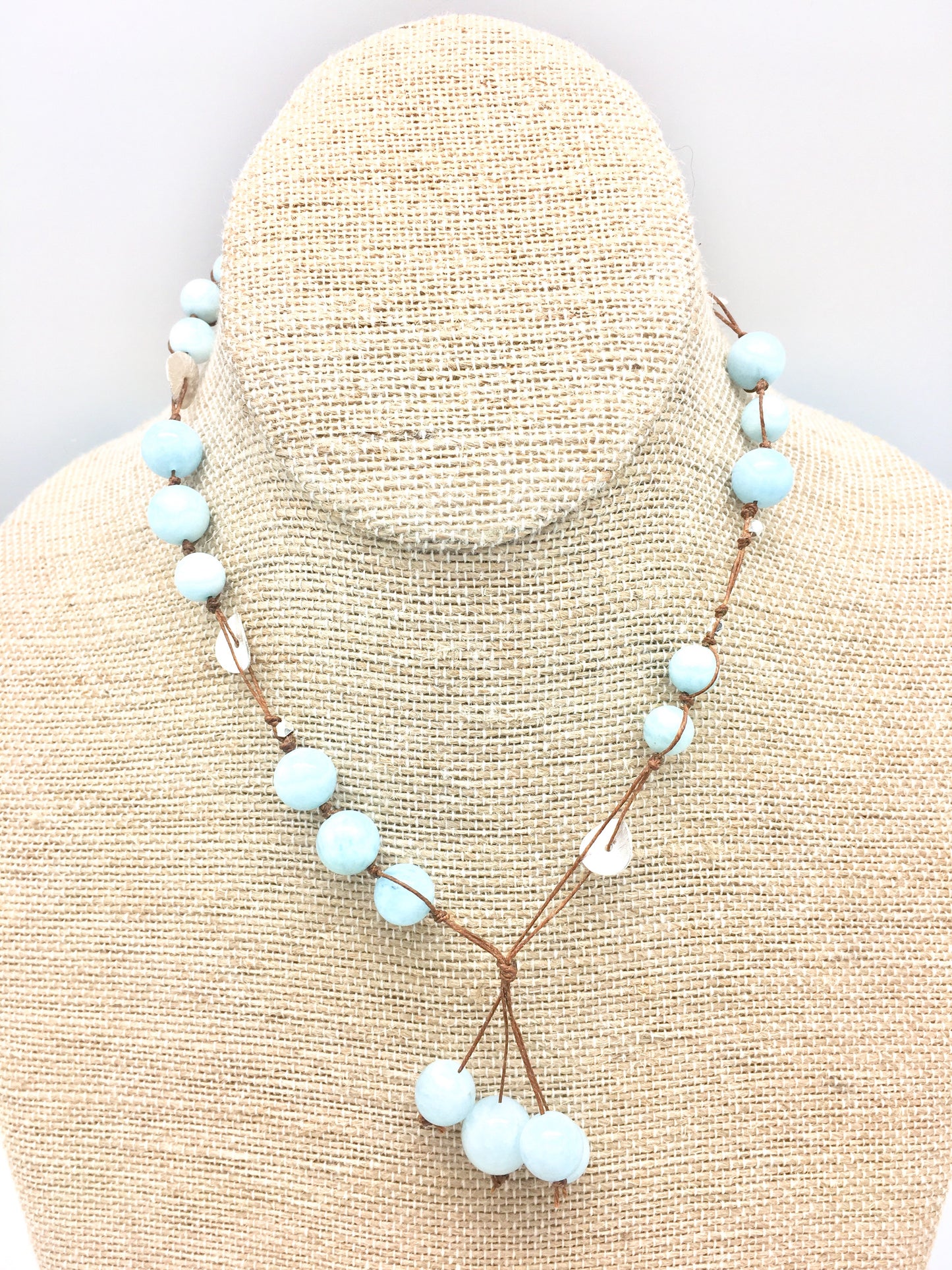 Carola Short Necklace - aquamarine