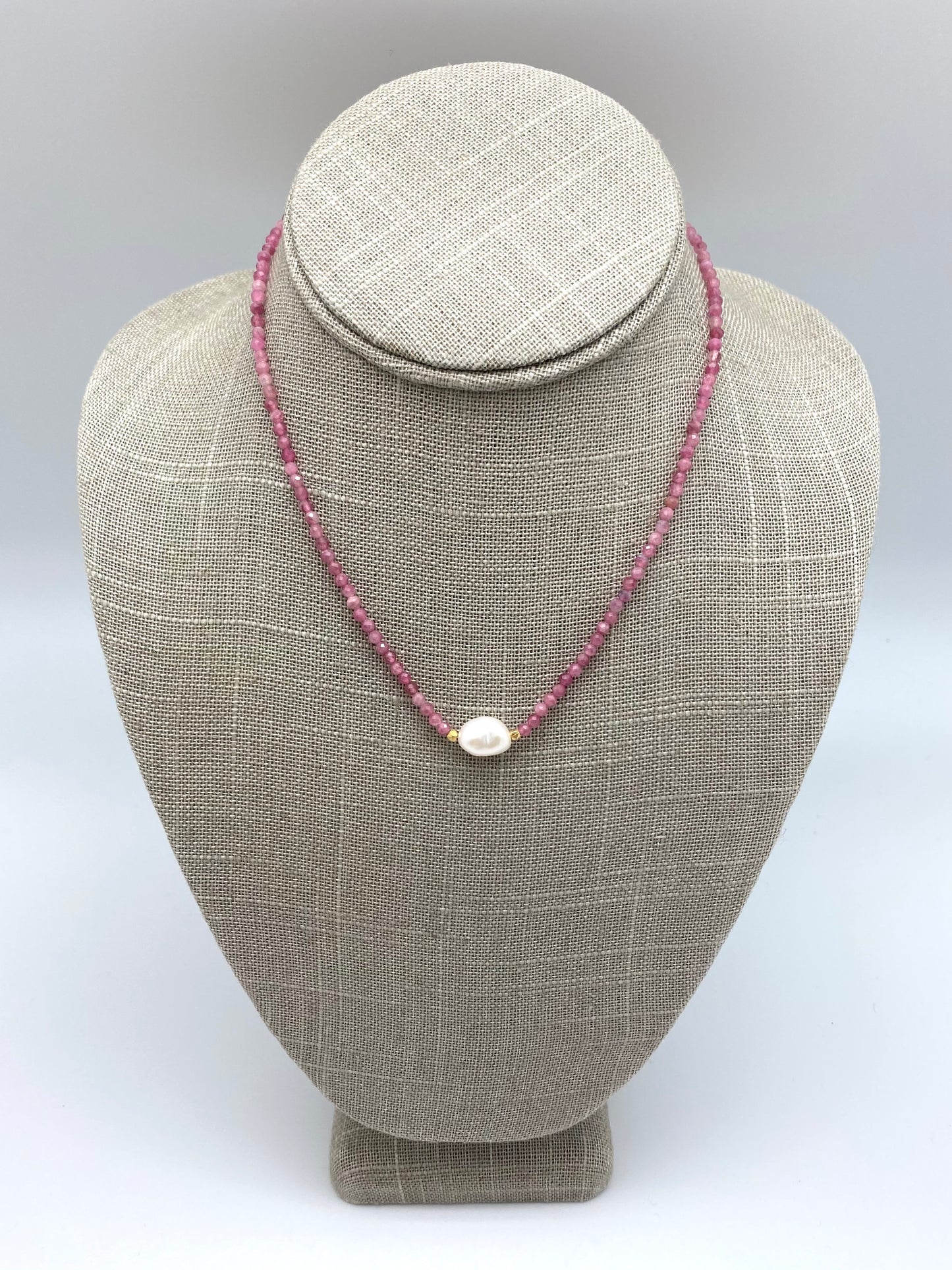 Jenny Necklace - pink tourmaline