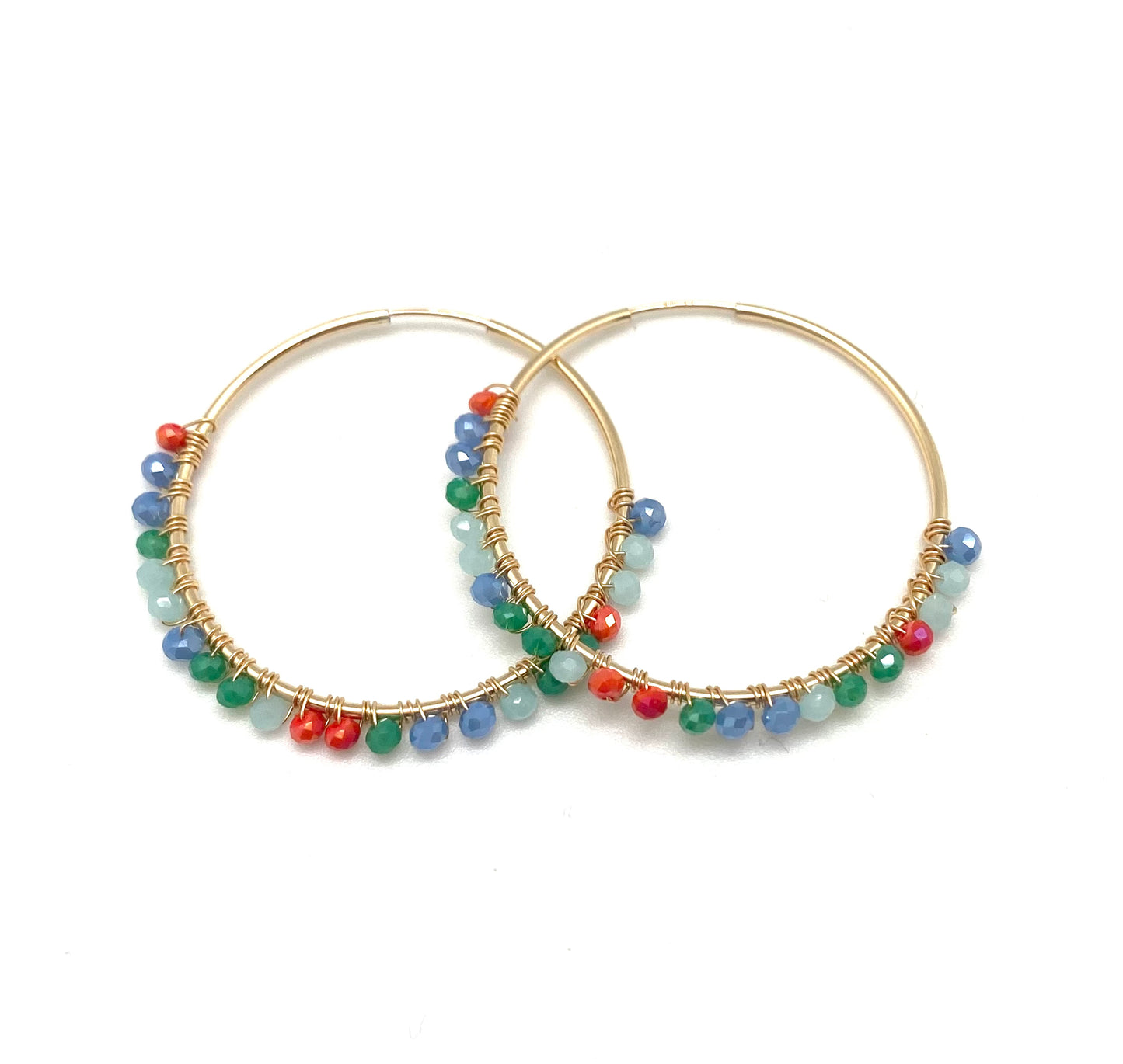 Mia beaded hoop - bright