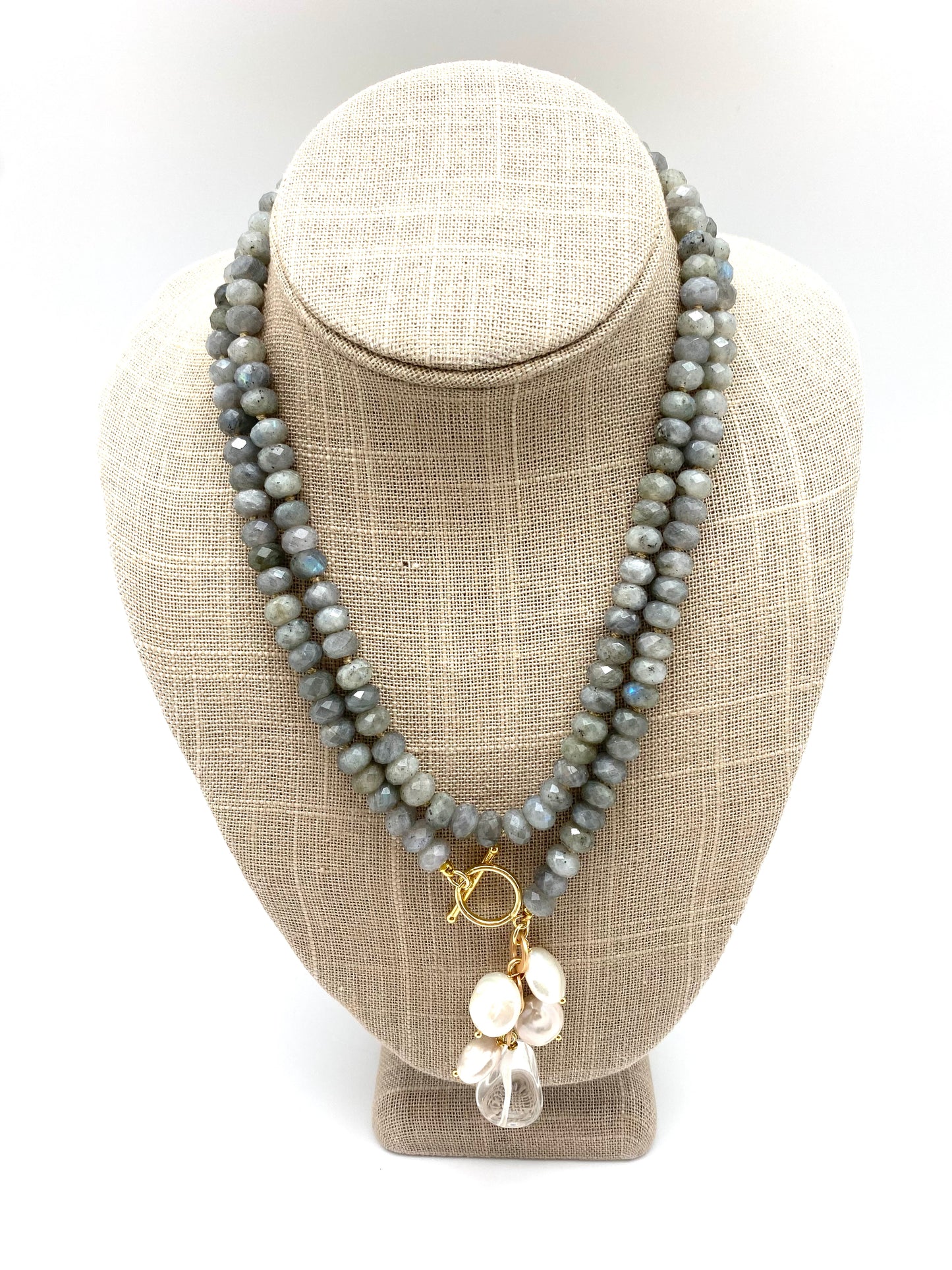 Ellinor Clasp Necklace - labradorite