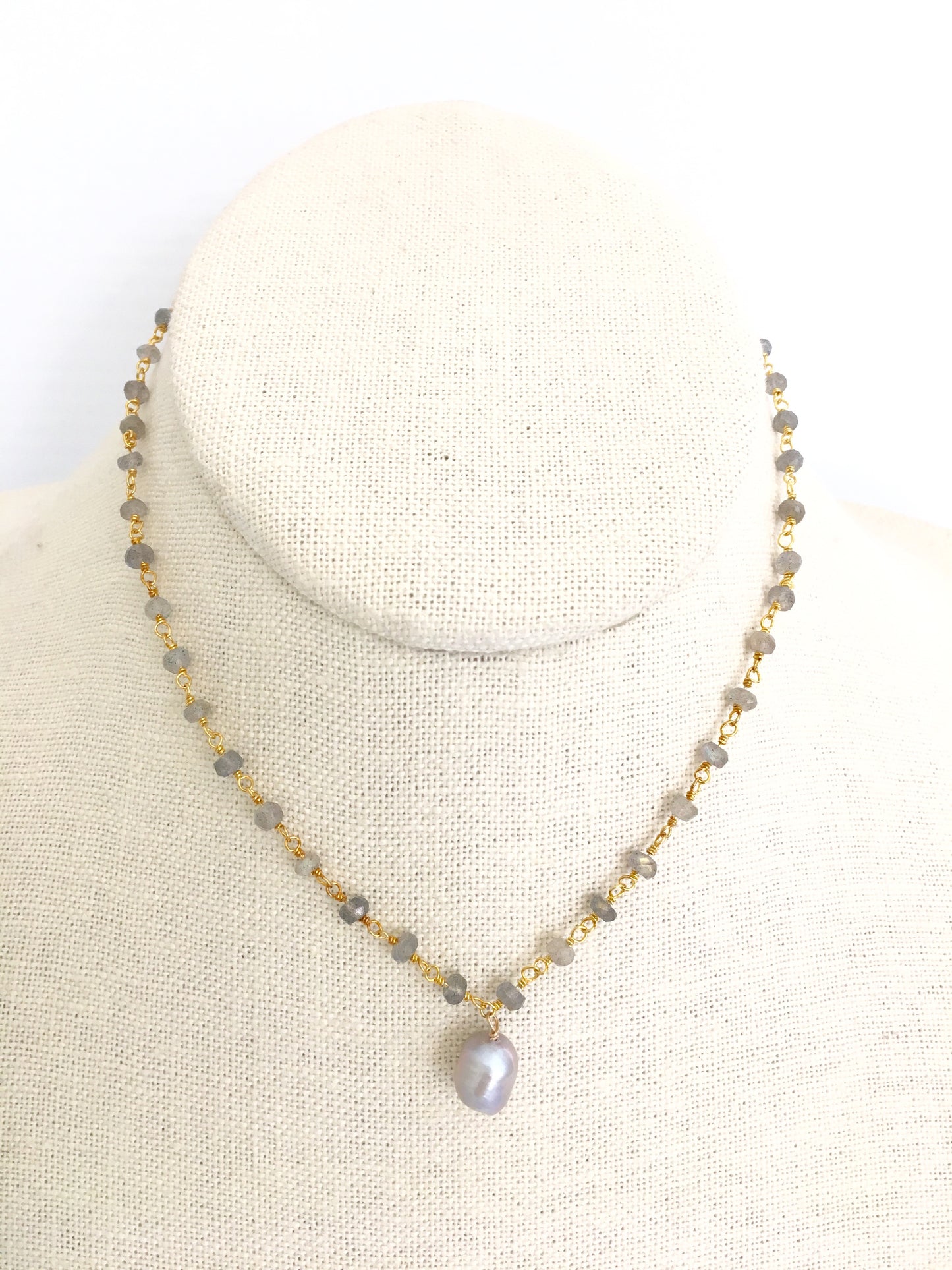 Diddi Short - labradorite/grey pearl