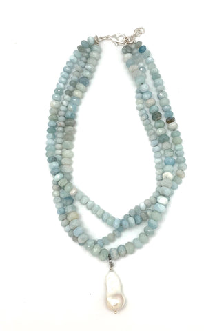 Karin necklace, aquamarine