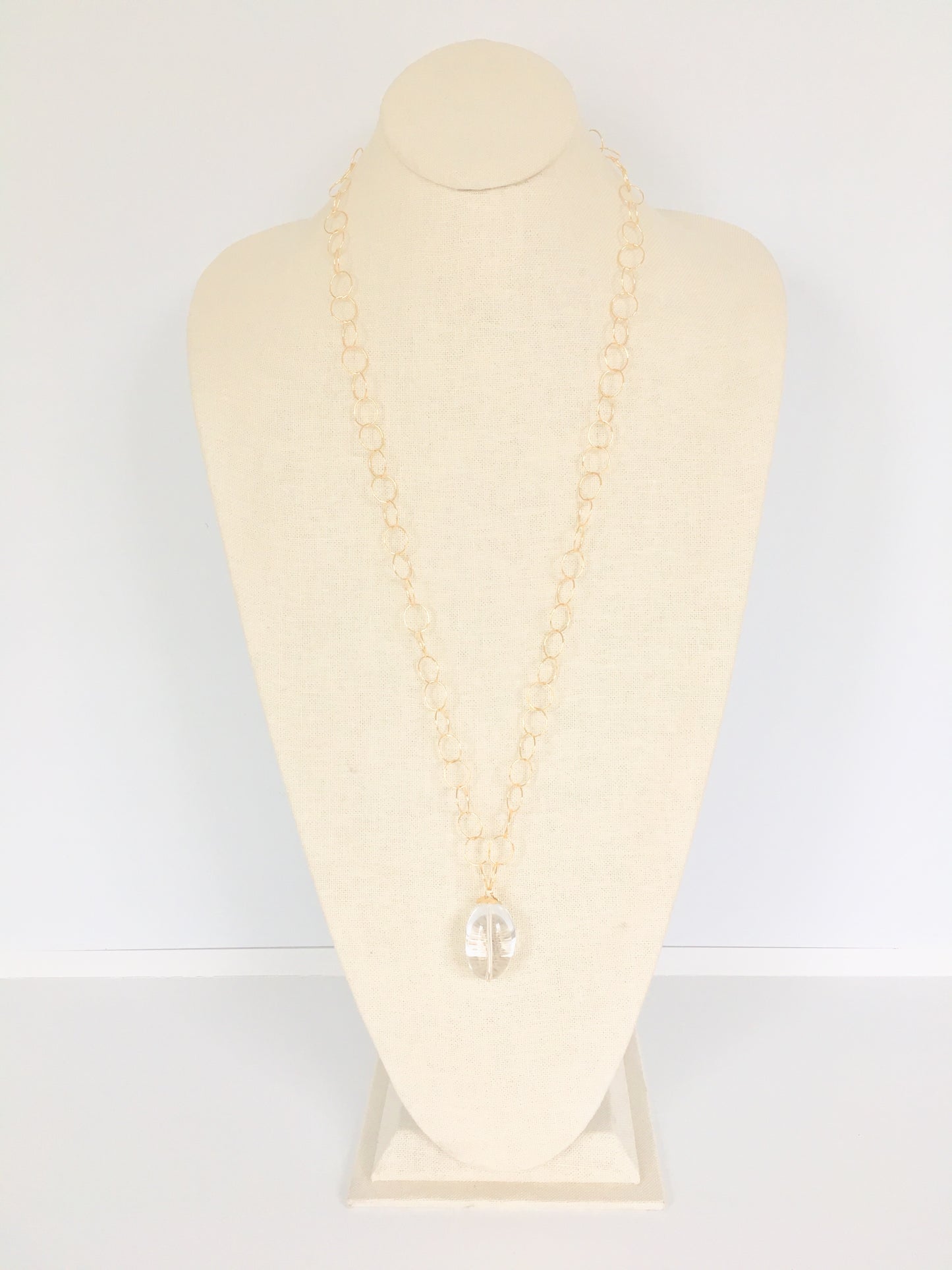 Nina Necklace - clear/gold