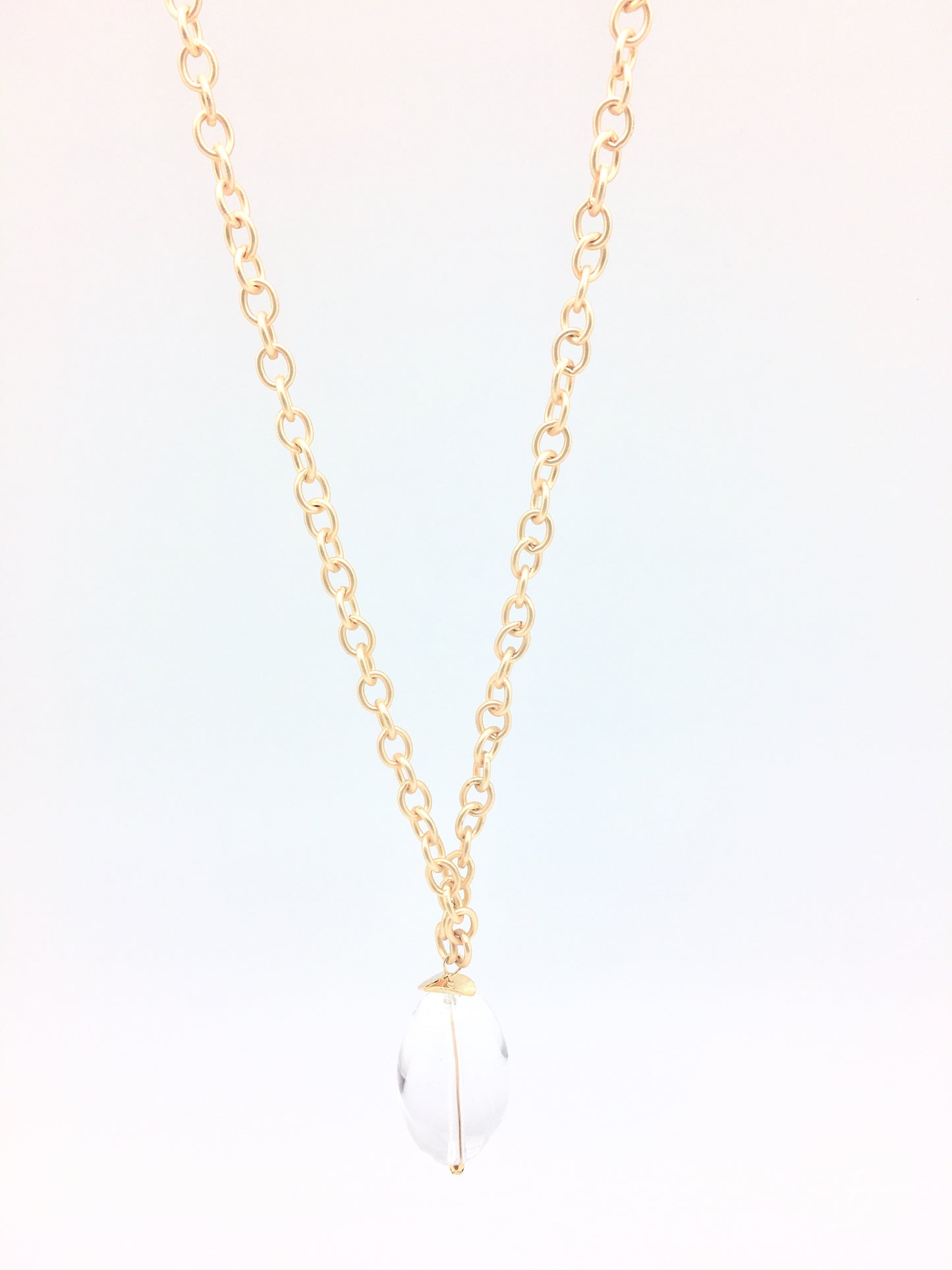 Malin necklace - gold/clear