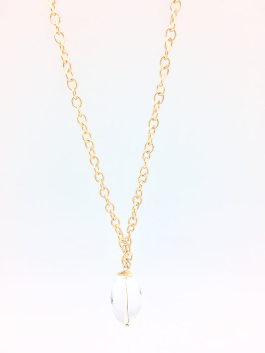 Malin necklace - gold/clear